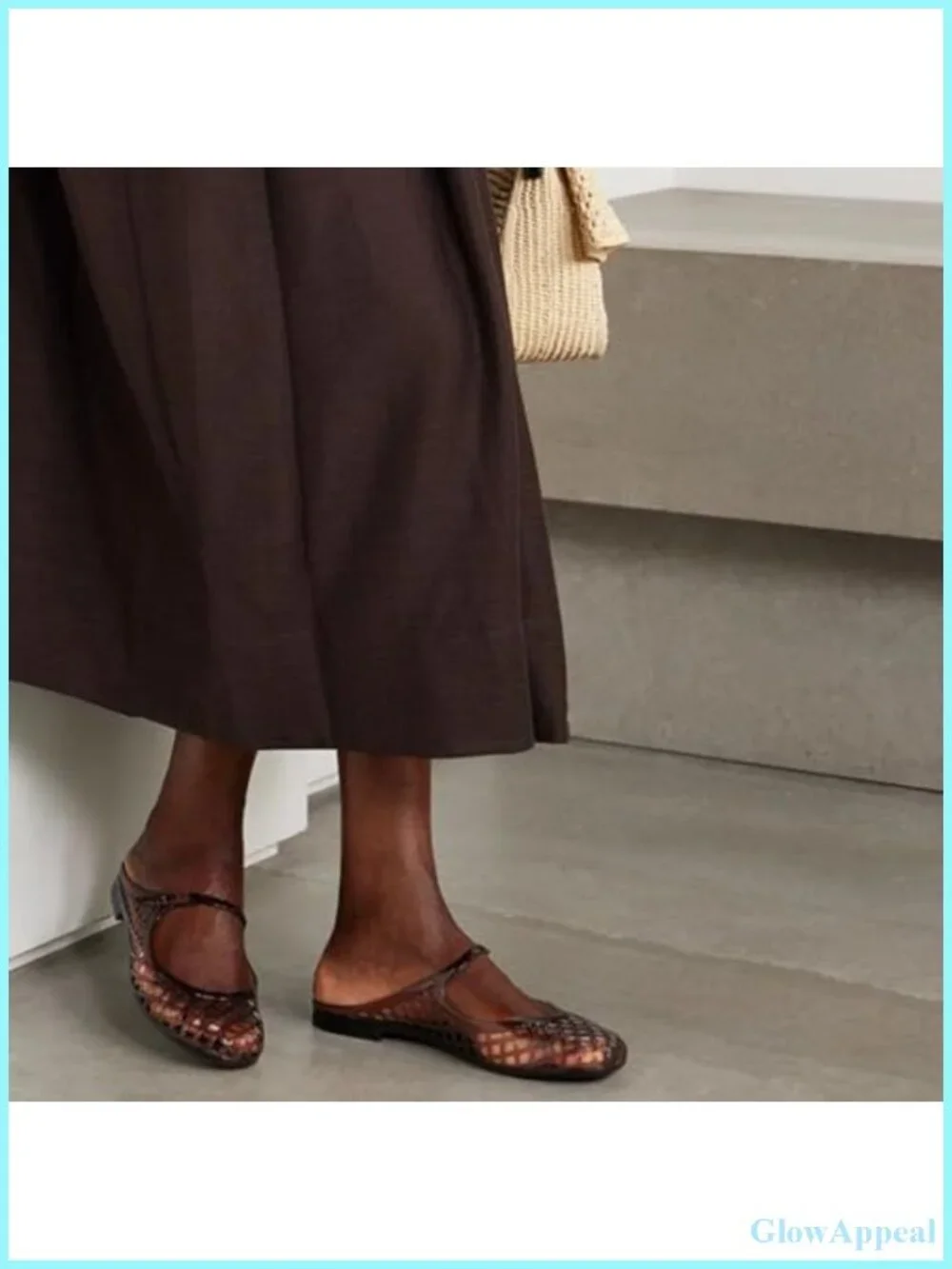 Jelly Mesh Flat Slide Sandals w/ Adjustable Buckle, Closed Toe, Breathable
